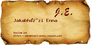 Jakabházi Enna névjegykártya